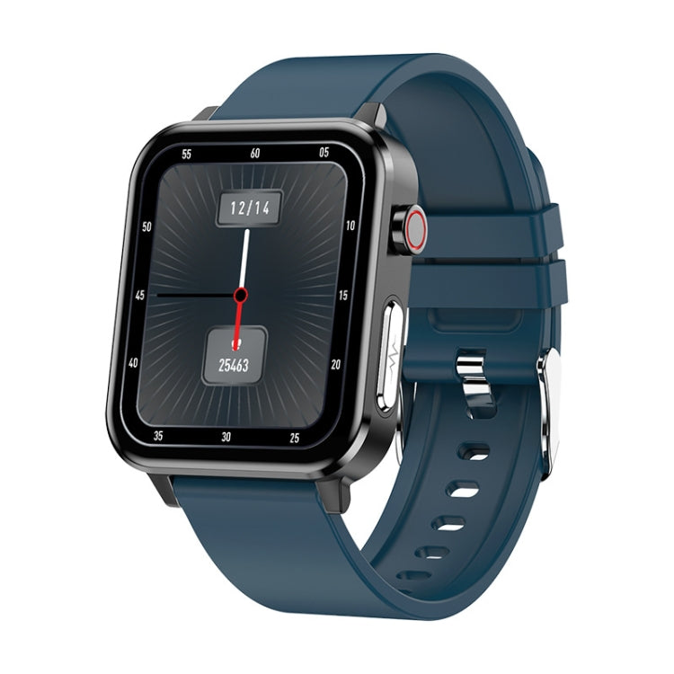 LOANIY E86 1.7 Inch Heart Rate Monitoring Smart Bluetooth Watch, Blue, Black, Red, Black Leather, Brown Leather, Black Steel Blue