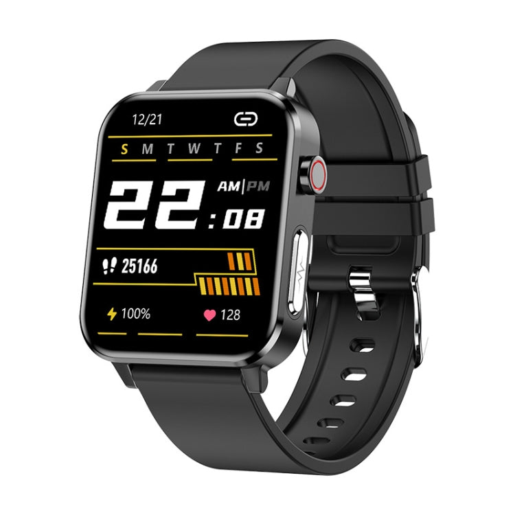 LOANIY E86 1.7 Inch Heart Rate Monitoring Smart Bluetooth Watch, Blue, Black, Red, Black Leather, Brown Leather, Black Steel Black