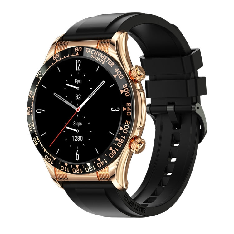 LOANIY E18 Pro Smart Bluetooth Calling Watch with NFC Function, Gold Silicone, Black Leather, Gold Leather, Black Silver Steel, Green Silver Steel Gold Silicone