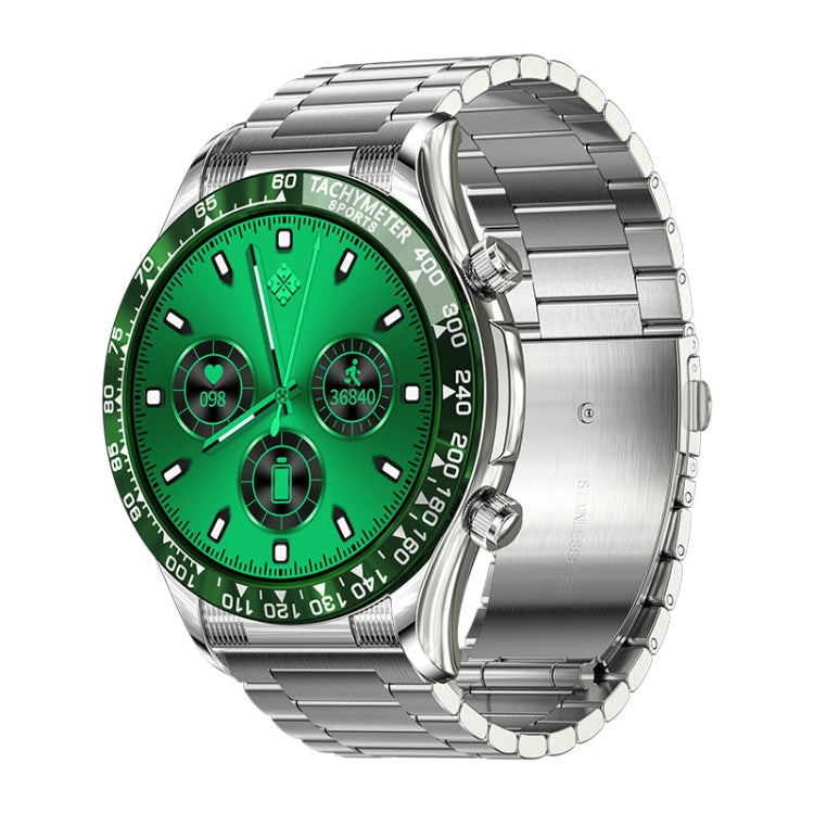 LOANIY E18 Pro Smart Bluetooth Calling Watch with NFC Function, Gold Silicone, Black Leather, Gold Leather, Black Silver Steel, Green Silver Steel Green Silver Steel