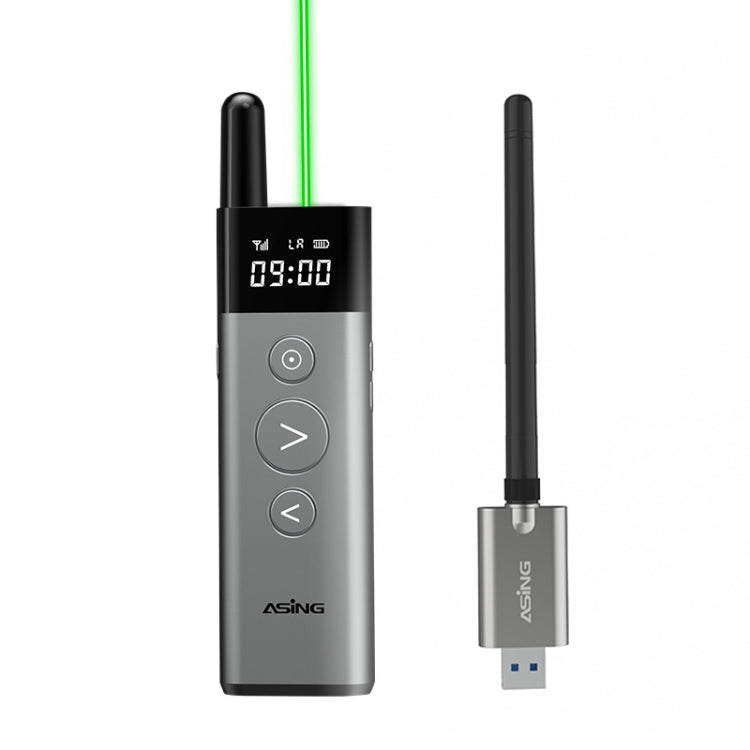 ASiNG A10 Green Light PPT Page Turning Pen Remote Control Presentation Pen, Capacity:, A10 128M (Gray), A10 32G (Gray) – Durable Build, Easy to Use A10 128M (Gray)