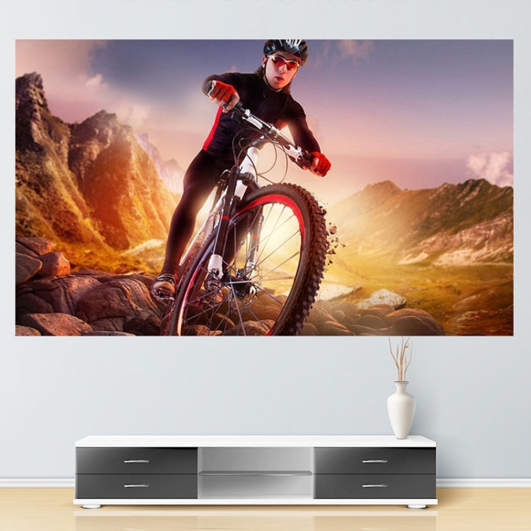 Folding Metal Anti-Light HD Projection Curtain, Size:, 60 inch 16:9 133x75cm, 72 inch 16:9 159x90cm, 84 inch 16:9 186x105cm, 92 inch 16:9 199x112cm, 100 inch 16:9 221x125cm, 110 inch 16:9 250x140cm, 120 inch 16:9 266x148cm, 130 inch 16:9 290x160cm     ... 60 inch 16:9 133x75cm