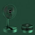 Portable Folding Fan Retractable Floor Standing Fan,Style:, Rechargeable (Green), USB Plug In (Green) Rechargeable (Green)