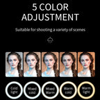 S20 LED Ring Live Fill Light Selfie Photography Full Screen Beauty Light, Style:, Single Light, Single Light + Stand