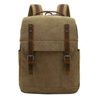 Business Large Capacity Canvas Backpack Outdoor Leisure Travel Computer Bag, Computer Bag – Wear-resistant, Leather