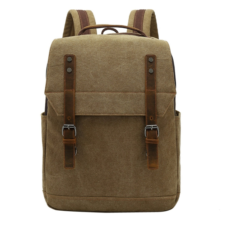 Business Large Capacity Canvas Backpack Outdoor Leisure Travel Computer Bag, Computer Bag – Wear-resistant, Leather