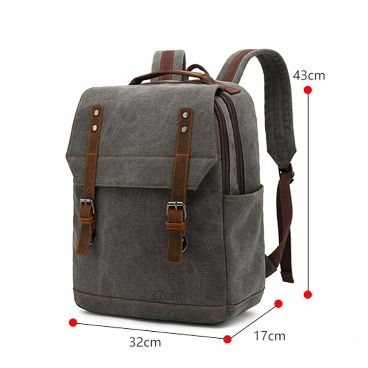 Business Large Capacity Canvas Backpack Outdoor Leisure Travel Computer Bag, Computer Bag – Wear-resistant, Leather