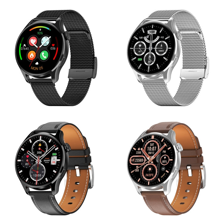 HD3 Smart Watch – 1.32" Screen, Heart Rate Monitoring, Leather