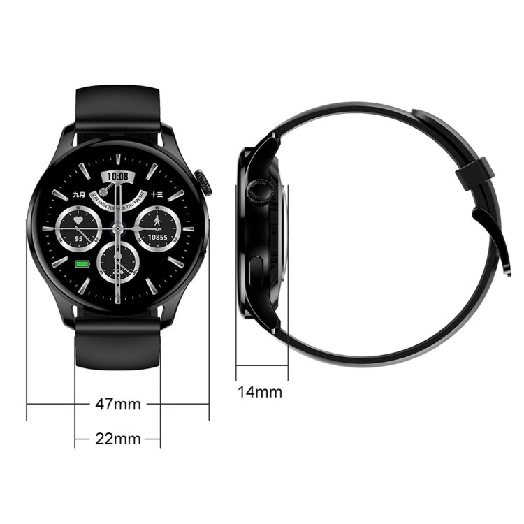 HD3 Smart Watch – 1.32" Screen, Heart Rate Monitoring, Leather