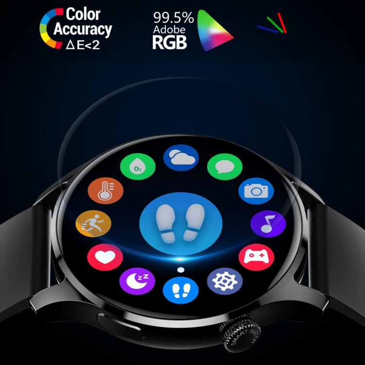 HD3 Smart Watch – 1.32" Screen, Heart Rate Monitoring, Leather