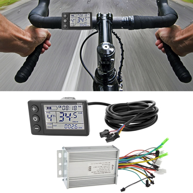 S866 36V-60V 450W-500W 9-tube Brushless Smart Electric Vehicle Controller LCD SpeedMeter Kit Default Title
