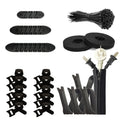Desktop Data Cable Organizer Storage Winder Combination Set, 119 In 1, Zipper:126 In 1, Network Pipe:126 In 1 119 In 1