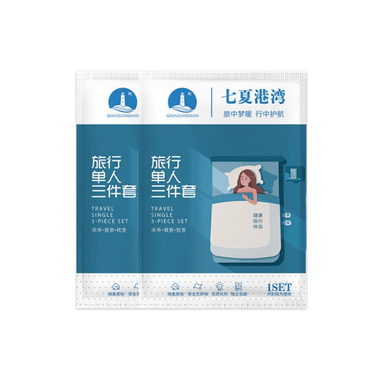 2 PCS Travel Hotel Supplies Disposable Anti-dirty Pillowcase Sheet Quilt Cover, Quilt Cover For 1 Person 190x220cm, Quilt Cover For 2 Person 240x220cm, Sheet For 1 Person 160x220cm, Sheet For 2 Person 220x220cm, Pillowcase 50x80cm, 3 In 1 For 1... 3 In 1 For 1 Person