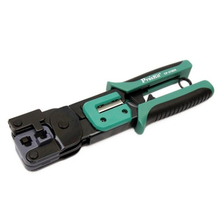 ProsKit Dual-purpose 6/8P Iron Handle Network Ratchet Crimping Plier, CP-376ER – Durable Build, Easy to Use
