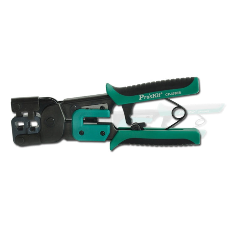 ProsKit Dual-purpose 6/8P Iron Handle Network Ratchet Crimping Plier, CP-376ER – Durable Build, Easy to Use