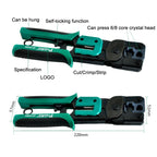 ProsKit Dual-purpose 6/8P Iron Handle Network Ratchet Crimping Plier, CP-376ER – Durable Build, Easy to Use