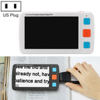 5.0 inch Portable HD Electronic Vision Aid Low Vision Magnifying Glass Reader, US Plug, US Plug White, US Plug Black US Plug White White
