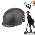Cycling Helmet Ultralight Bicycle Helmet with Warning Light Remote Control, Cycling Helmet (Black), Cycling Helmet (White) Cycling Helmet (Black) Black