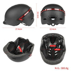 Cycling Helmet Ultralight Bicycle Helmet with Warning Light Remote Control, Cycling Helmet (Black), Cycling Helmet (White)