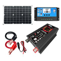 Home Solar Generator Inverter+30A Controller+18W 12V Solar Panel, Black 12V To 220V, Black 12V To 110V, Yellow 12V To 220V, Yellow 12V To 110V Black 12V To 220V