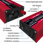 Solar Power System Inverters+30A Controller+18W 18V Solar Panel, Black 12V To 220V, Black 12V To 110V, Red 12V To 220V, Red 12V To 110V