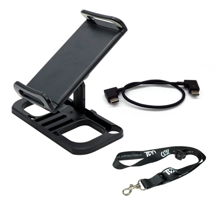 Drone Remote Controller Holder Tablet Extended Bracket Clip, With Lanyard & 8 Pin Line, With Lanyard & Type-C Line, With Lanyard & Micro USB Line, With Lanyard, Only Bracket With Lanyard & Type-C Line