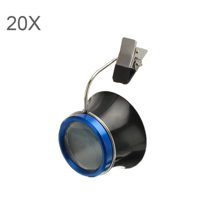 Clip On Eyeglass Magnifier Watch Repair Tool Loupes Magnifying Lens, 5X, 10X, 20X – Aluminum Alloy 20X