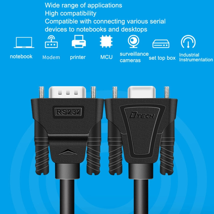 DTECH RS232 Serial Direct Line DB9 Extension Line, Male to Male 1.5m, Male to Male 2m, Male to Male 3m, Male to Male 5m, Male to Female 1.5m, Male to Female 2m, Male to Female 3m, Male to Female 5m, Female to Female 1.5m, Female to Female 2m... –...
