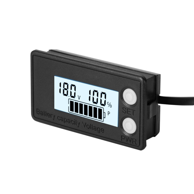Waterproof LCD Two-wire Lead-acid Lithium Battery Digital Display Voltage Meter, 8-100V (White), 8-100V (Blue), 8-72V (White), 8-72V (Blue) 8-100V (White)