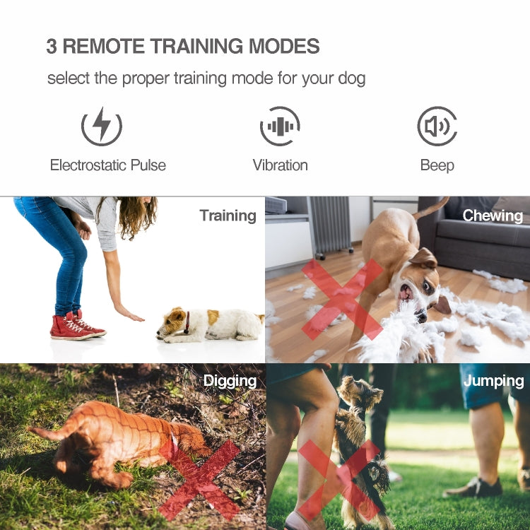 Intelligent Remote Control Dog Trainer Automatic Barking Stop Collar, Collar Black, Collar White – Waterproof