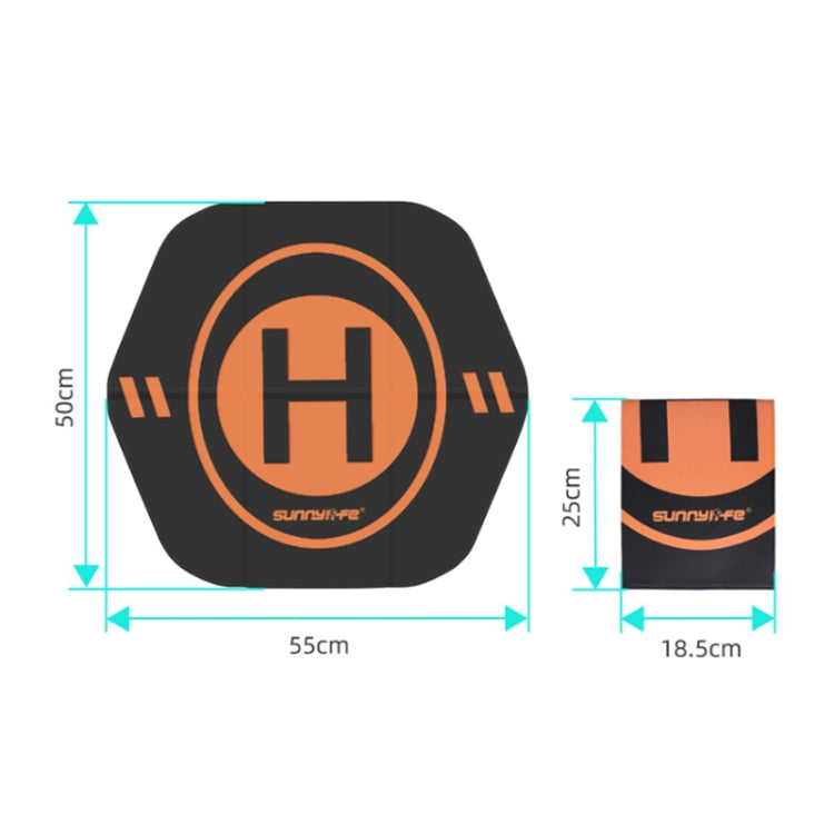 Sunnylife Drone Universal Double Sided Foldable Leather Helipad,Size:55 x 50cm, TJP08 – Waterproof, Wear-resistant, Leather