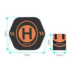 Sunnylife Drone Universal Double Sided Foldable Leather Helipad,Size:55 x 50cm, TJP08 – Waterproof, Wear-resistant, Leather