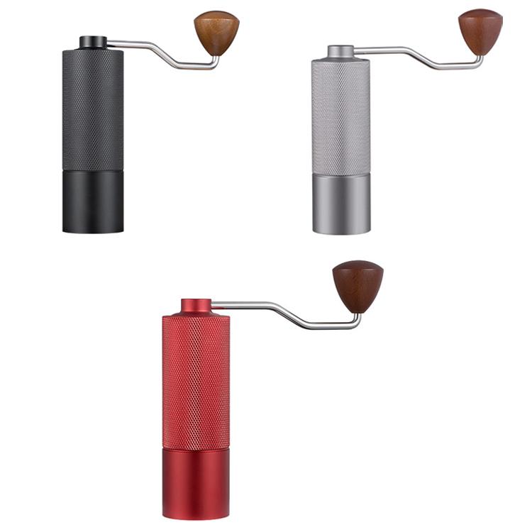 CNC Stainless Steel Hand Crank Coffee Bean Grinder, Pentagon Black, Pentagon Gray, Pentagon Red, Hexagon Black, Hexagon Gray, Hexagon Red, Seven Corner Black, Seven Corner Silver, Seven Corner Gray, Seven Corner Red