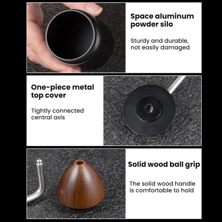 CNC Stainless Steel Hand Crank Coffee Bean Grinder, Pentagon Black, Pentagon Gray, Pentagon Red, Hexagon Black, Hexagon Gray, Hexagon Red, Seven Corner Black, Seven Corner Silver, Seven Corner Gray, Seven Corner Red
