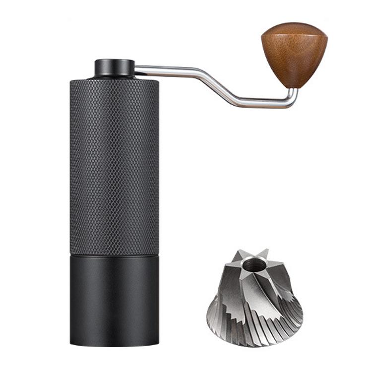 CNC Stainless Steel Hand Crank Coffee Bean Grinder, Pentagon Black, Pentagon Gray, Pentagon Red, Hexagon Black, Hexagon Gray, Hexagon Red, Seven Corner Black, Seven Corner Silver, Seven Corner Gray, Seven Corner Red – Aluminum Alloy, Non-slip Hexagon Black