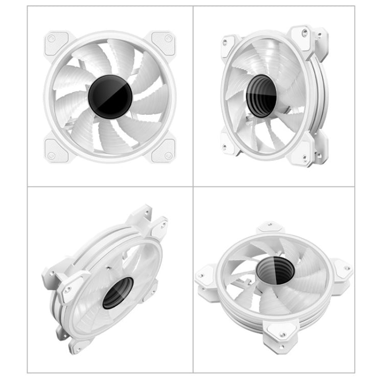 COOLMOON 12cm Infinity Lens Computer Cooling Fan PWM ARGB Chassis Cooling Fan, WF1 (Black) – Durable Build, Easy to Use