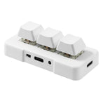 MK321 3 Keys Custom Keys Game Office PS Clip Macro Programming Keypad, Cable Length: 1.5m, White, Black – Durable Build, Easy to Use White