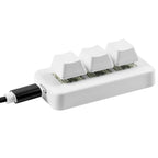 MK321 3 Keys Custom Keys Game Office PS Clip Macro Programming Keypad, Cable Length: 1.5m, White, Black – Durable Build, Easy to Use