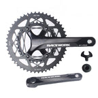 RACEWORK RKRFA Road Bike Aluminum Alloy 22-speed Crankset, Spec:, 50-34T without BB, 53-39T without BB, 50-34T with BB, 53-39T with BB – Aluminum Alloy 50-34T without BB