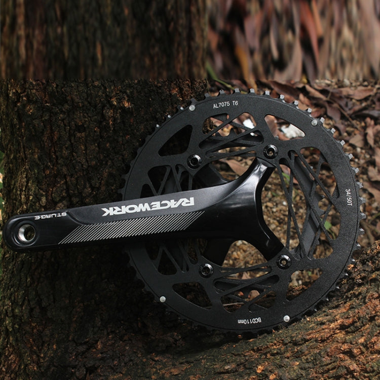 RACEWORK RKRFA Road Bike Aluminum Alloy 22-speed Crankset, Spec:, 50-34T without BB, 53-39T without BB, 50-34T with BB, 53-39T with BB – Aluminum Alloy