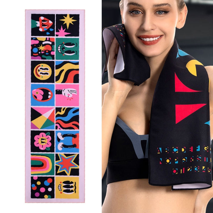 YDJ1223-1 Microfiber Double Sided Fleece Print Quick Dry Portable Sports Towel, Size:, Sports Towel(DESIGN), Sports Towel(Wait For You In Painting), Sports Towel(Summer), Sports Towel(Haruka Dreamland), Sports Towel(Happy), Sports Towel(BLESSED) –... Sports Towel(Happy) Happy