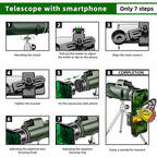 40X60 Outdoor Night Vision High Power HD Monocular, (Standard), (Standard+Universal Clip+Tripod)