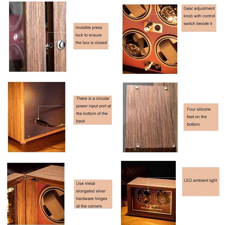 USB Mechanical Watch – Automatic Mechanical Watch Shaker Watch Rotates Places Storage Box, 1...