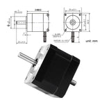 42BYGH34-1304B 1.3A 0.30N 3D Printer 42-Step Moto Dual Output Shaft Carving Machine, 42BYGH34-1304B
