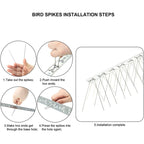 50cm Long Bird Repellent Anti-cat Thorn Stainless Steel Anti-bird Thorn, 10 PCS 50cm Long