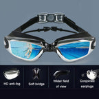 HAIZID HD Anti-fog Waterproof Myopia Swimming Goggles, Optical Black, Optical Blue, Optical Pink, Optical Gray, Plating Black, Plating Blue, Plating Pink, Myopia 150 Degrees, Myopia 200 Degrees, Myopia 250 Degrees, Myopia 300 Degrees, Myopia 350 Degree...