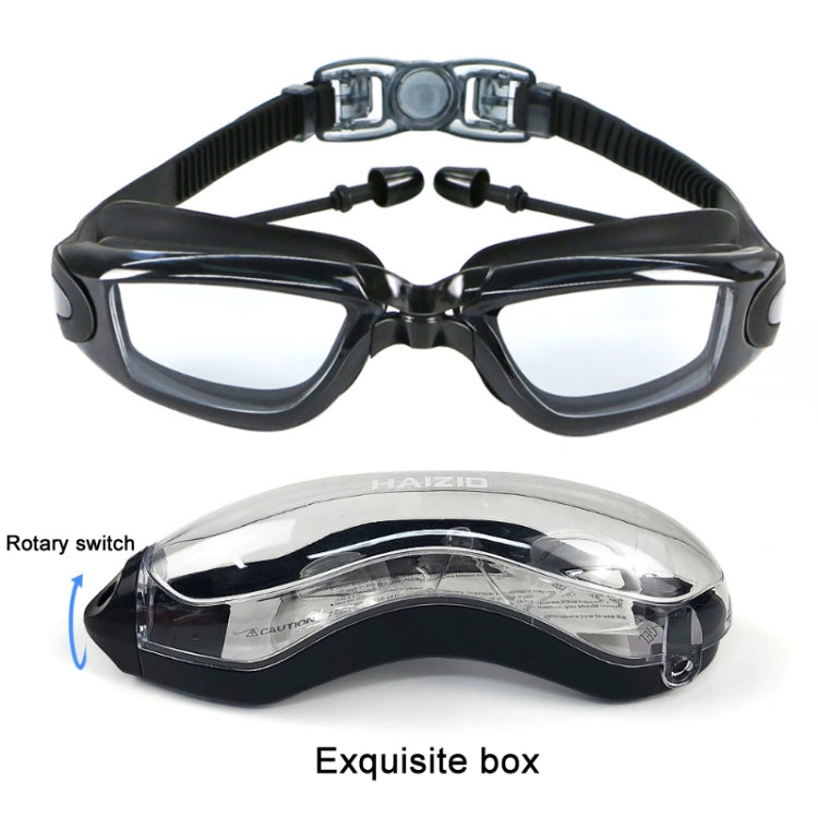 HAIZID HD Anti-fog Waterproof Myopia Swimming Goggles, Optical Black, Optical Blue, Optical Pink, Optical Gray, Plating Black, Plating Blue, Plating Pink, Myopia 150 Degrees, Myopia 200 Degrees, Myopia 250 Degrees, Myopia 300 Degrees, Myopia 350 Degree...