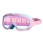 Anti-fog Children Swimming Goggles Comfortable Large Frame Diving Glasses, Macaron, Pumpkin Orange, Milk White, Ice Lake Blue, Pink Blue
