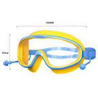 Large Frame Waterproof and Anti-fog HD Transparent Children Swimming Goggles, HD Transparent Swimming Goggles(White), HD Transparent Swimming Goggles(Pink), HD Transparent Swimming Goggles(Blue Yellow), HD Transparent Swimming Goggles(Blue White)      ...