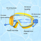 Large Frame Waterproof and Anti-fog HD Transparent Children Swimming Goggles, HD Transparent Swimming Goggles(White), HD Transparent Swimming Goggles(Pink), HD Transparent Swimming Goggles(Blue Yellow), HD Transparent Swimming Goggles(Blue White)      ...